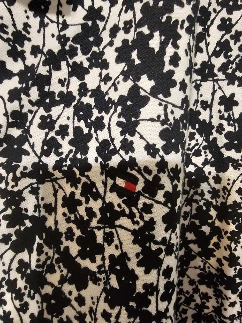 Tommy Hilfiger Navy White Buttercup Floral Pique Polo Shirt Plus Size 3X